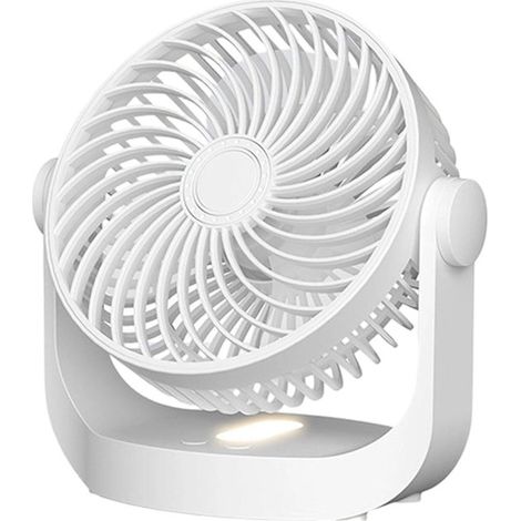 Ventilateur 3-en-1 – Table et mural – 1200 mAh – Éclairage – Blanc – Bureau et cuisine (1/5)