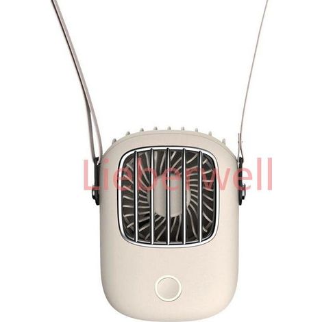 1800mAh Battery, GIGICIAL Hanging Neck Fan, USB Rechargeable, White, Portable Personal Fan for Outdoor Activities, Lightweight and Compact (1/5)