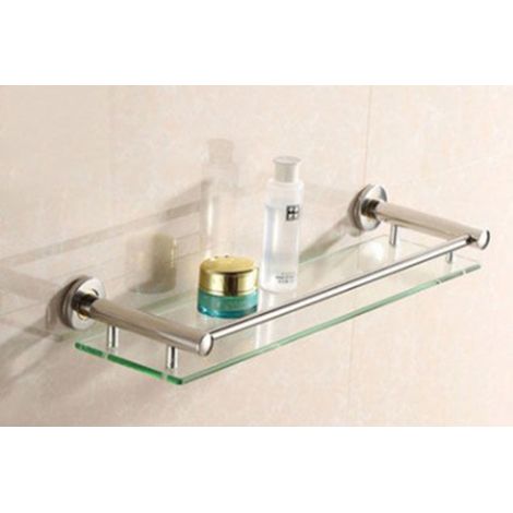 Mensole da bagno, mensola in vetro temperato da parete (1/5)