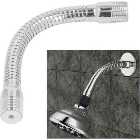 Bras d'extension de pomme de douche à bride réglable, bras de douche pivotant pour salle de bain..