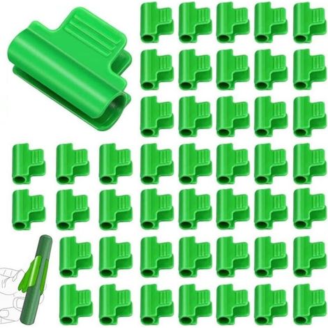 40 pezzi di clip per serra da 16 mm, clip per tubi e aste per serra, clip per film per serra, morsetti per serra, clip per rete in plastica (1/5)