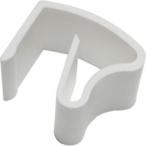 Supports de Serrage Universels pour Stores en Aluminium, 6 Pièces, avec Rail Supérieur en Acier, Montage sans Perçage ni Vis, Blanc, Plastique (1/5)