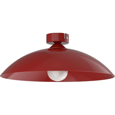 LUMICOM FLASH Plafoniera, 1X E27, max 42W, metallo, rosso lucido, D.40cm
