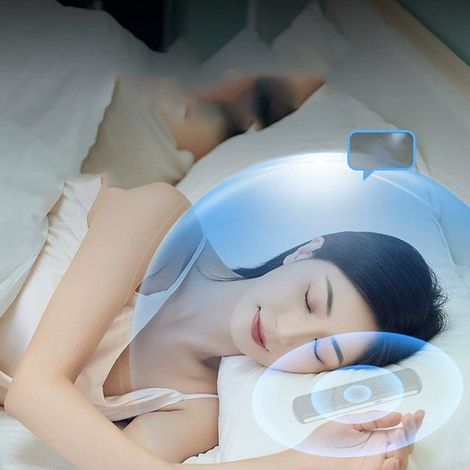 Altoparlante Bluetooth personale da posizionare sotto il cuscino: ausilio portatile per il sonno con tecnologia a conduzione ossea e rumore bianco per il rilassamento. (1/2)