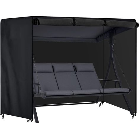 Waterproof Anti-UV 600D Oxford Swing Chair Cover, 250 x 150 x 160 cm Weatherproof, protection against rain, snow, dust, with drawstring and windproof attachment (1/5)