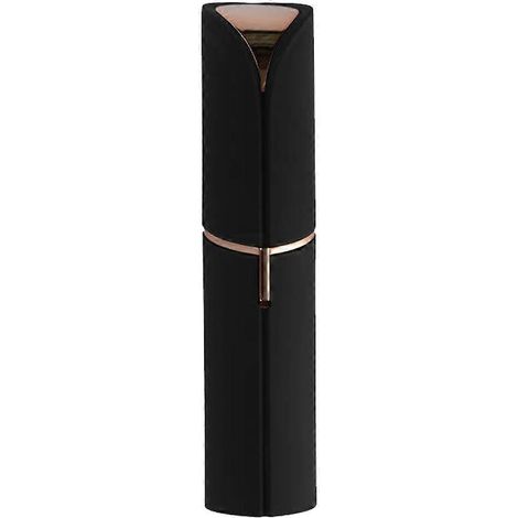 Épilateur facial pour femmes, rasoir à sourcils rechargeable, tondeuse à sourcils 2 en 1, noir mat (1/4)