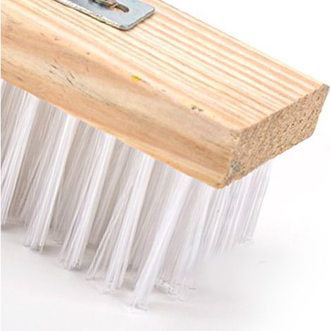 Tête de brosse de sol à poils en nylon, brosse de nettoyage robuste de rechange pour allées, marches, terrasses et carrelages, 20 cm / 7,9 pouces de long (1/5)