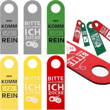 6 pièces Türschild, Bitte non Stören Schild et Komm Rein (1/5)