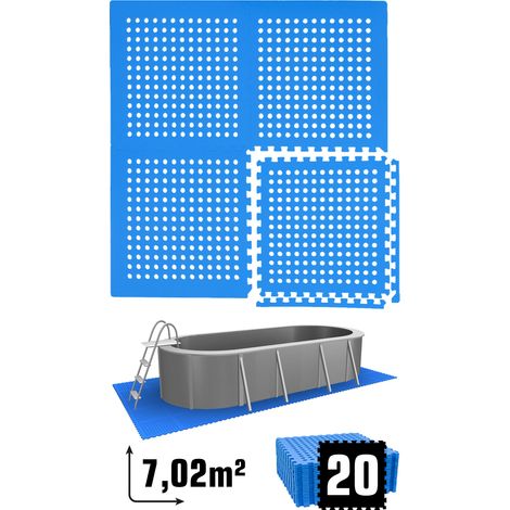 7 m² Poolunterlage - 20 EVA Matten 62x62 - Unterlegmatten Set - Pool Unterlage (1/5)
