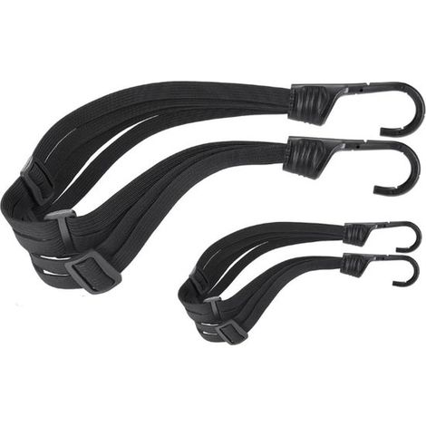 Cinghie per bagagli, 2 pezzi, cinghie elastiche per bicicletta con ganci, elastiche di tensione, cinghie a ragno, 60 cm/90 cm, fascia elastica regolabile per caschi, cinghia per portapacchi da bicicle (1/5)