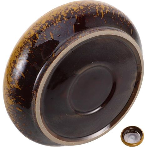 Pot de Culture Hydroponique en Céramique Jaune sans Trou Jardinière Ronde de Bol de Nénuphar pour Plantes Aquatiques, pour Décoration Intérieure, Salon et Bureau, Pot Hydroponique (1/5)