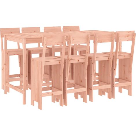 Maison Exclusive - 9-tlg. Gartenbar-Set Massivholz Douglasie