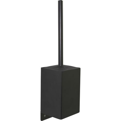Brosse wc murale en métal noir 9,5 x 9,5 x 39 cm (1/5)