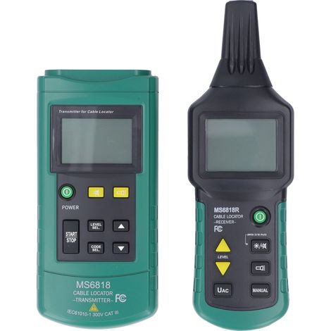 Détecteur de câbles souterrains – Localisation précise des défauts – Écran LCD – Détecteur de courts-circuits et de coupures de câbles – CA/CC 12 V-400 V (1/5)