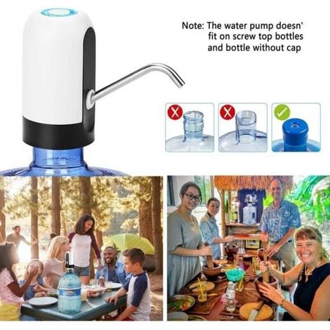 Distributeur d'eau électrique avec indicateur LED, bouilloire à pompe à eau automatique avec robinet rechargeable USB