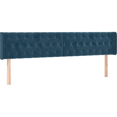 Maison Exclusive - Testiera Blu Scuro 200x7x78/88 cm in Velluto