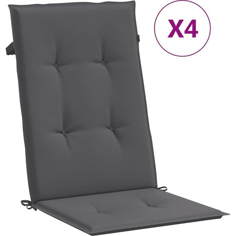 Maison Exclusive - Cojín silla de jardín respaldo alto 4 uds tela (1/5)
