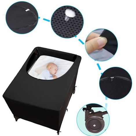 Lit parapluie de bébé, tente extensible et respirante en maille, pour bébé couchage portables à l'intérieur et à l'extérieur