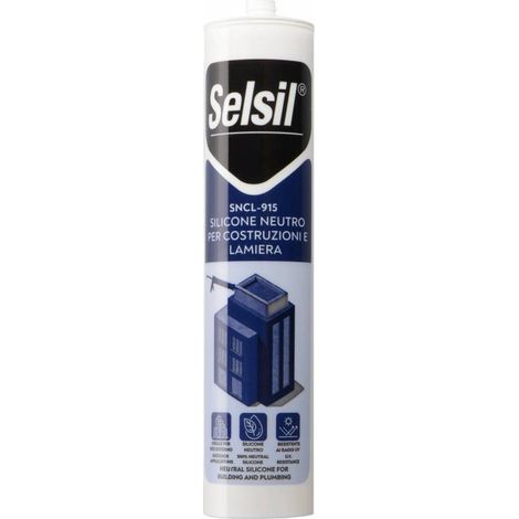 25 x SELSIL SILICONE NEUTRO TESTA DI MORO 310 ML