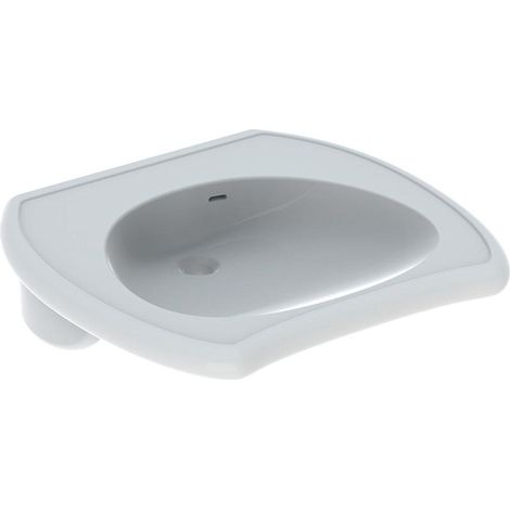 Geberit 300 Comfort Vitalis lavabo pour fauteuil roulant 65x60x15cm sans trou de robinet avec trop-plein blanc (1/2)