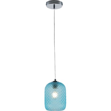 "Sospensione ASHFORD in vetro acquamare 150x15 cm." (1/4)