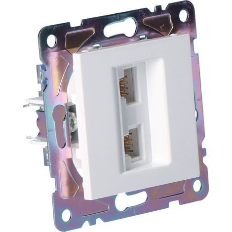 Presa RJ45/RJ11, bianca, gamma online (1/4)