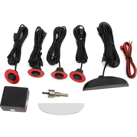 Parking assistance system with 4 adjustable flat sensors, reversing radar and audible warning. (1/5)