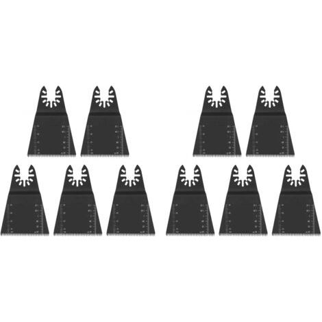 Lames d'outils oscillants, 10 x 65mm lames de scies oscillantes multi-outils Kit de lames de scies universelles à dégagement rapide Métal Bois Plastique Oscillant (1/5)