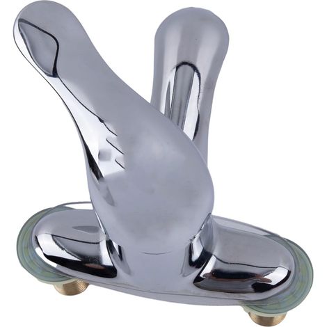 Wall-mounted single-lever shower mixer with hot and cold water control, made of zinc alloy with a G1/2 ceramic valve. Exposed bar. (1/5)