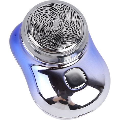 Mini tondeuse à cheveux électrique étanche, rechargeable par USB, en alliage, bleue