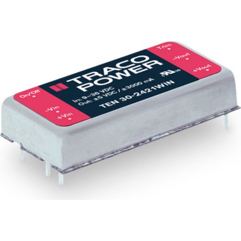 TracoPower TEN 30-2413WIN DC/DC-Wandler, Print 24 V/DC 15 V/DC 2 A 30 W Anzahl Ausgänge: 1 x Inhalt