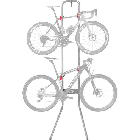 Support Mural Vertical pour 2 Vélos, Rangement Vélo Gain de Place jusqu'à 54 kg, Porte-Vélo Réglable pour Garage (1/5)