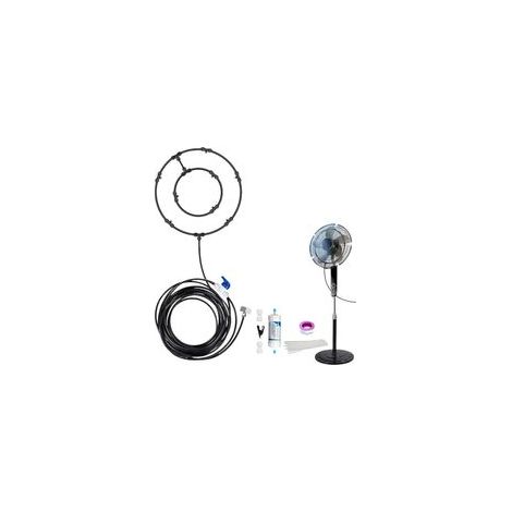 Kit de Brumisation pour Ventilateur Extérieur, Brumisateur Exterieur, Système de Refroidissement par Brumisation pour , Patio, Cour et Balcon (1/4)