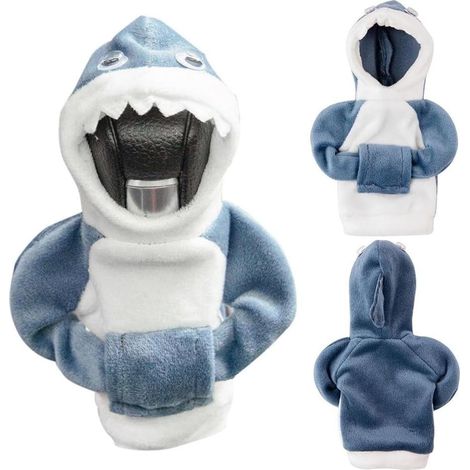 voiture forme de requin couvercle de levier de vitesse Couverture De Levier De Vitesse Couverture De Sweat à Capuche Universelle Protection Levier Vitesse Bouton Automatique (1/5)