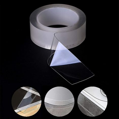 Kit de ruban d'étanchéité étanche pour cuisine - 3 pièces, 3 m x 3 cm, pour salle de bain, baignoire, douche, toilettes - Mastic anti-bruit, épaisseur 2 mm (1/5)