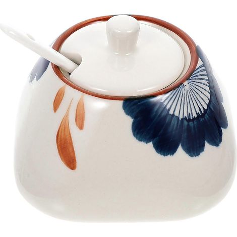 Pot à épices en céramique blanche, lot de 1 - Pratique et facile à nettoyer (1/5)