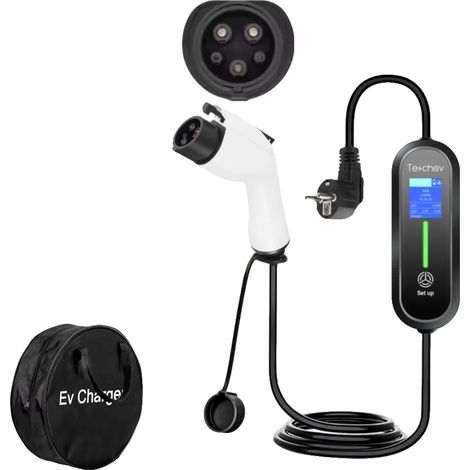 Chargeur EV Portable, Courant Ajustable, Design Résistant aux Intempéries, Teschev 3.5kW Type 1, Type1 (1/2)