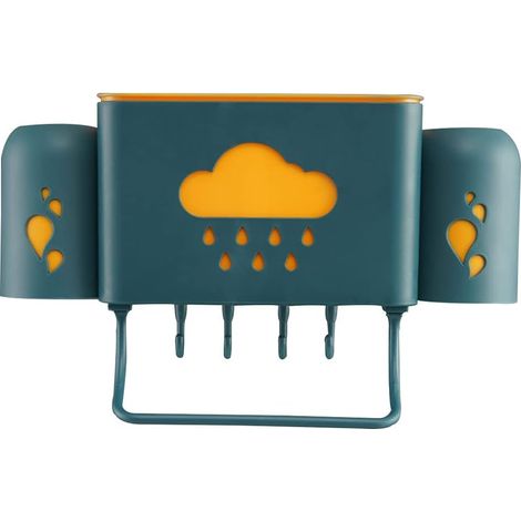 Porte-brosse à dents grande capacité porte-brosse à dents, porte-brosse à dents mural, salle de bain rince-bouche créatif tasse boîte de rangement (1/5)