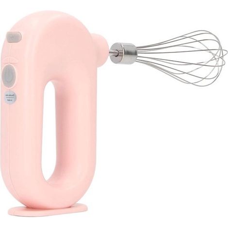 Frullatore elettrico a immersione - Ricaricabile tramite USB - Frusta senza fili - 4 livelli regolabili - Sbattitore per uova - Montalatte - Rosa. (1/5)