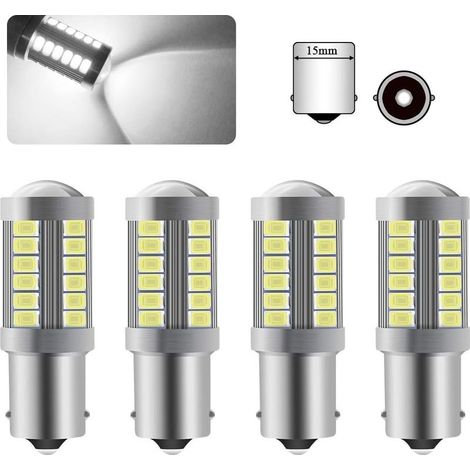 1156BA15S P21W LED Bulb Super Bright White 6000K 5630 33 SMD Reverse Light Parking Position Reverse Rear Fog Light (1/5)