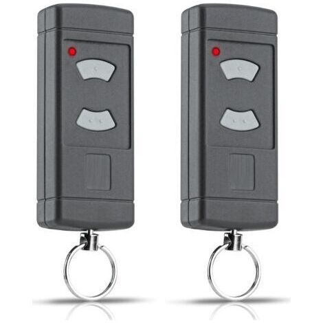 Mini télécommande d'ouverture de Porte de Garage à 2 Boutons HSE2-40, Compatible avec Les Boutons Gris Hormann 40,685MHz HSM2-40, HSM4-40, HSE2-40, HSE4-40, HS2-40, HS4-40 Key Fob 2 Pack (1/5)