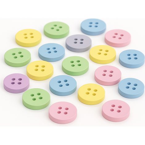 Bottoni pastello - pezzi di ricambio per realizzare giocattoli fai da te per pappagalli o giocattoli per zampe 30 pezzi (1/3)
