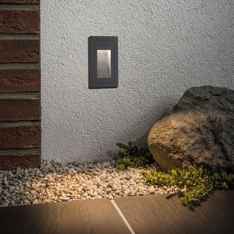 Paulmann LED Wandleuchte Schwarz Quadrat Einbau (1/5)