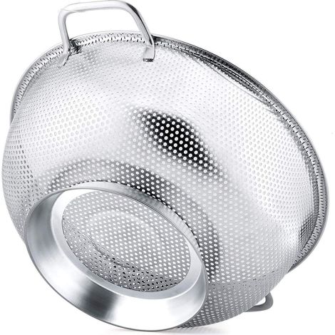 Passoire Micro-Perforée - 28,5 Cm - Base En Acier Inoxydable - Poignée Ergonomique - Réutilisable (1/5)
