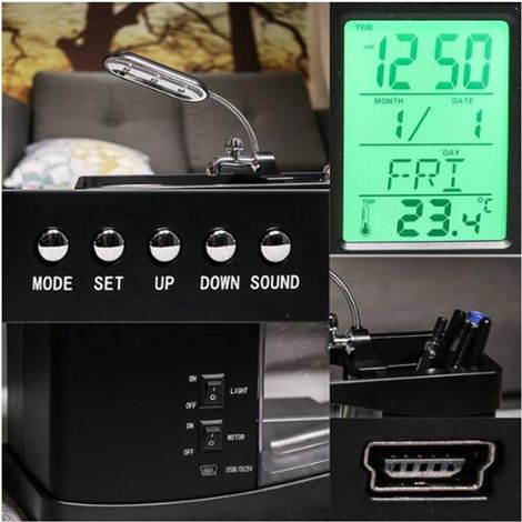 Petit aquarium multifonctionnel USB, mini aquarium, aquarium d'ornement écologique (1/5)