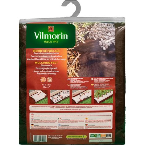 Vilmorin - Feutre de Paillage 1.6 m x 5 m - Marron (1/2)