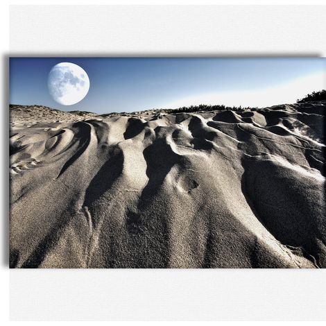 Moonscape surreale - Tableau Canvas sur châssis en bois - Dimension : 140x100 cm (1/5)