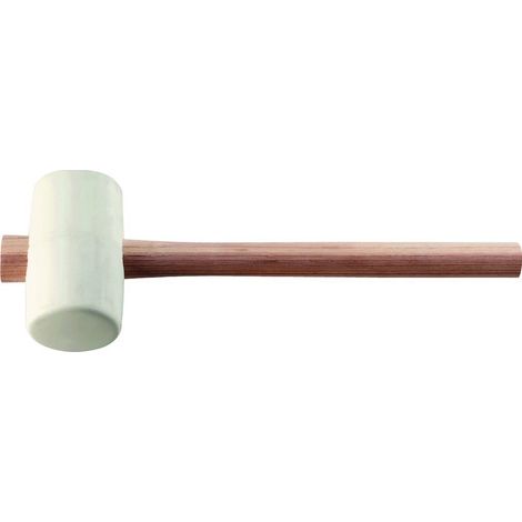 Mazo  de goma  Cabeza-D.64mm  Cabeza-L.113mm  blanco  ES  70  Shore  A  pista  plana  TECWERK (1/2)