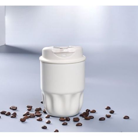 Mini tazza termica isolata - Rivestimento interno in ceramica e acciaio inox 316 - Antibatterica al 99% - A prova di perdite - Adatta per caffè e tè - Design portatile - Ideale per ufficio e viaggi - 