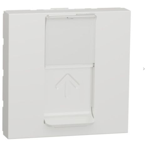 Schneider NU344918 Einzel-RJ45-Buchse, weiß, 2 Module, Cat 6 STP FTP Unica, nur Mechanismus